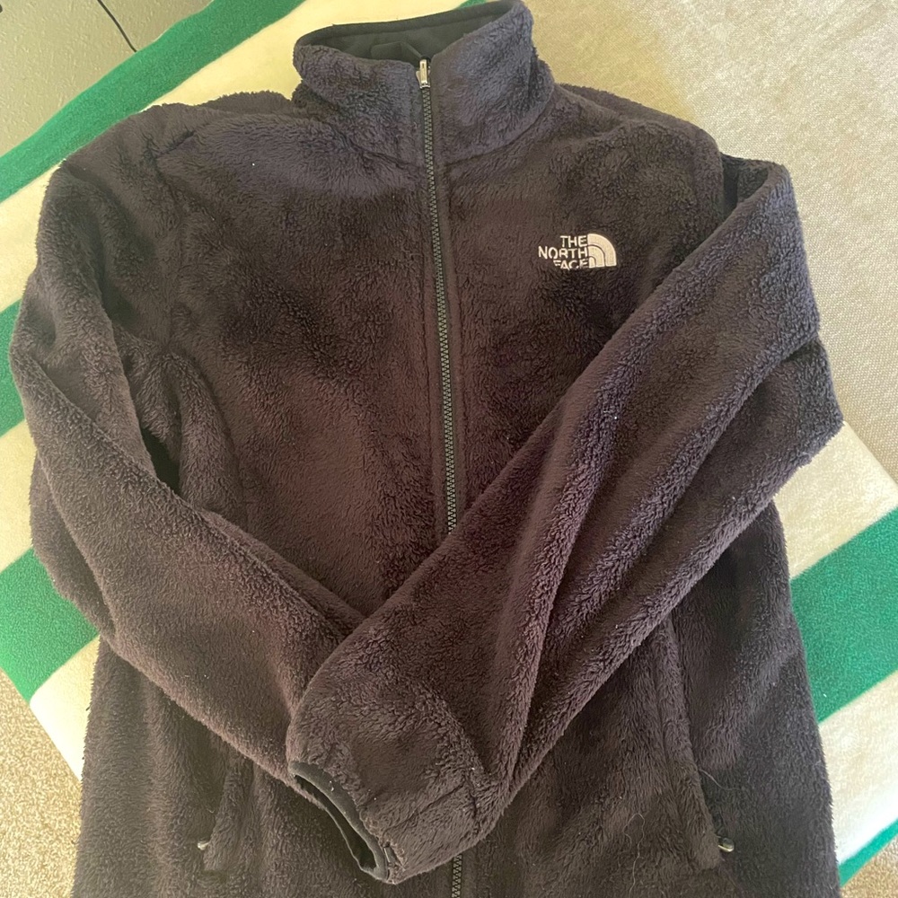 Fuzzy Black North Face Jacket